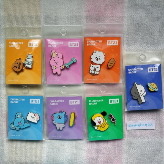 BT21 LINE FRIENDS OFFICIAL MD - CHARACTER BADGE | Shopee Malaysia