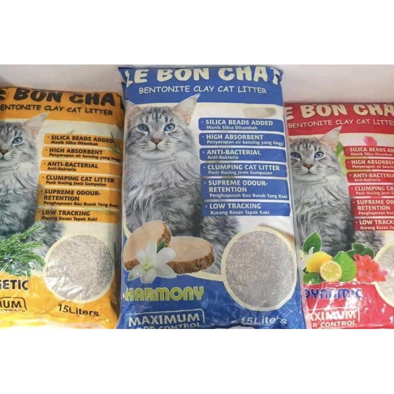 LE BON CHAT CLUMPING CAT LITTER 15 L incredible Charcoal Added Odor ...