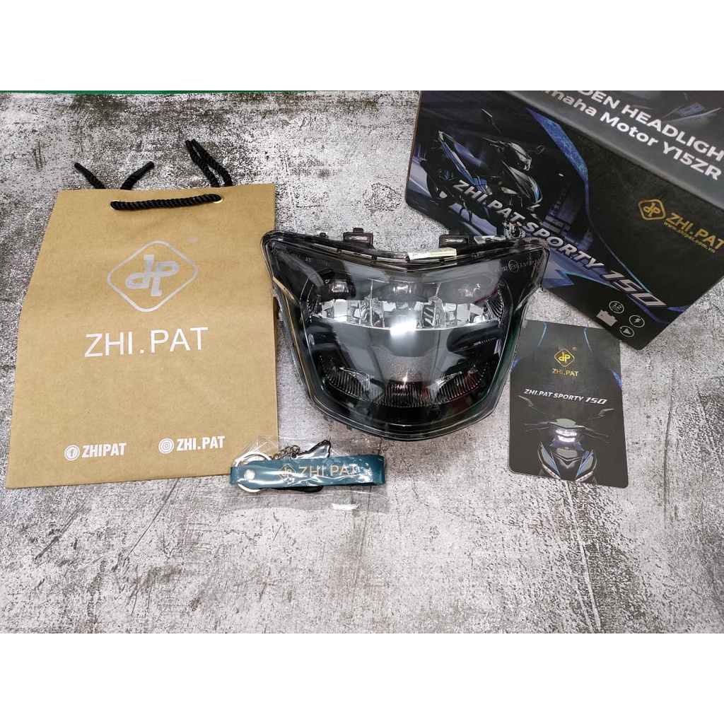 Original Zhipat Head Lamp LED Headlight Yamaha Y15zr Y15 V1 Headlamp Lampu Depan Besar Genuine