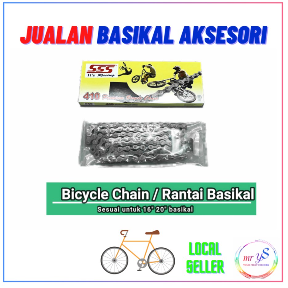 High Quality (Triple SSS) Bicycle Chain Rantai Basikal (16” 20” basikal ...