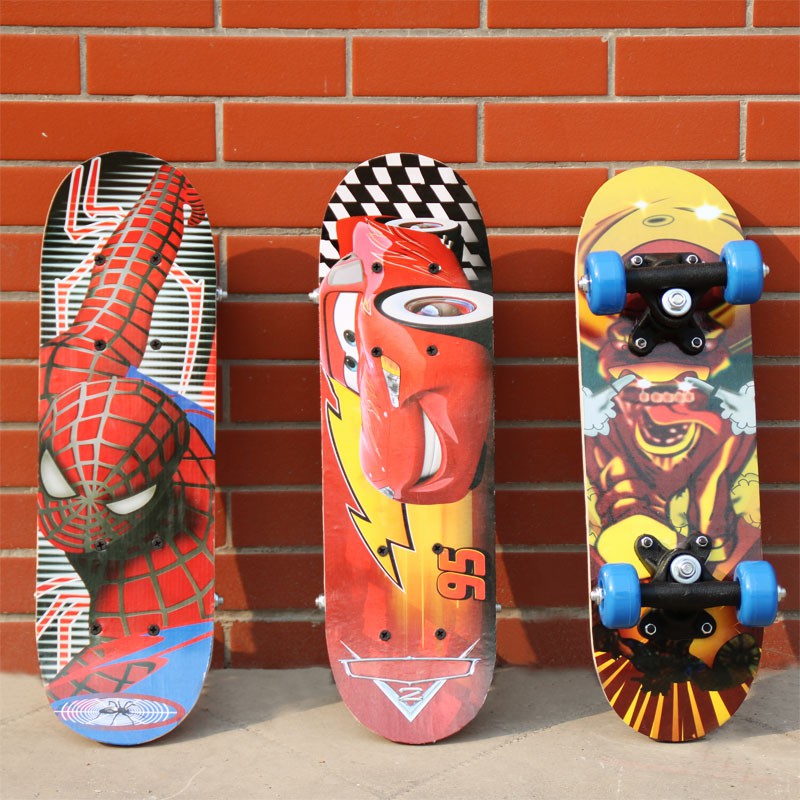 [READY STOCK] Children's Four-wheel Skateboard Double Rocker Cartoon ...