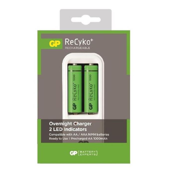 GP PB410 Power Bank Charger (3pin plug)+ 2pcs AA Recyko+ Rechargeable