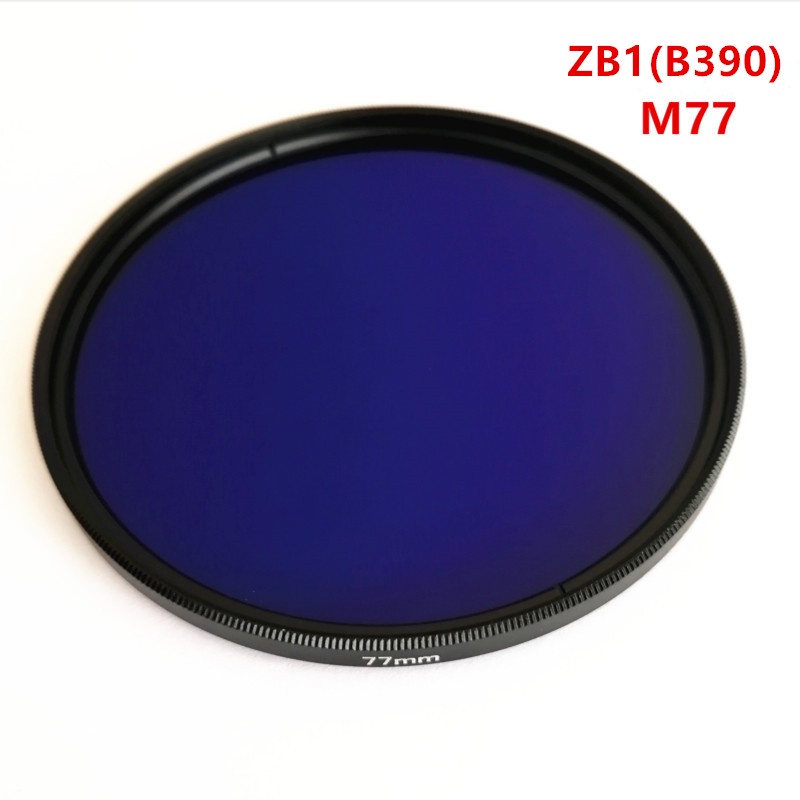 M77 390nm UV IR Pass Filter ZB1 B390 Dual Bandpass Violet Glass Visible