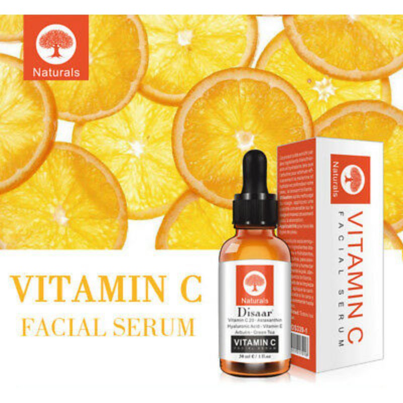 DISAAR Facial Serum Vitamin C E Hyaluronic Acid Arbutin Green Tea ...