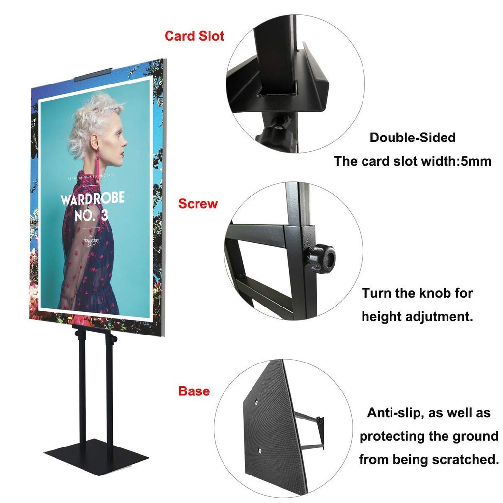 【Display Stand】Double sided Board Banner KT Pedestal Stand Poster
