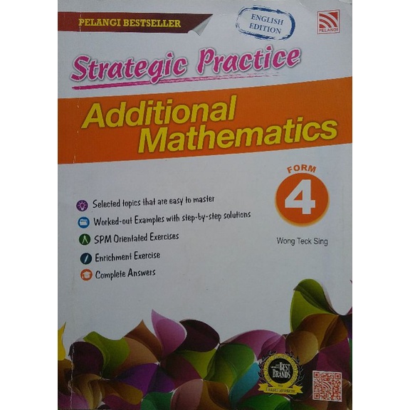 Strategic Practice Additional mathematics Form 4 (ready stock, preloved ...