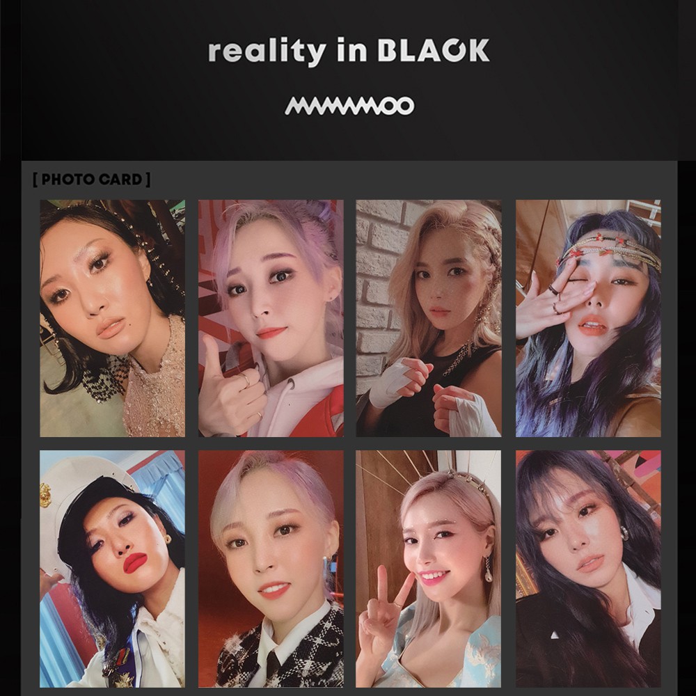 MAMAMOO Official Photocard 2nd Full Album reality in BLACK HIP