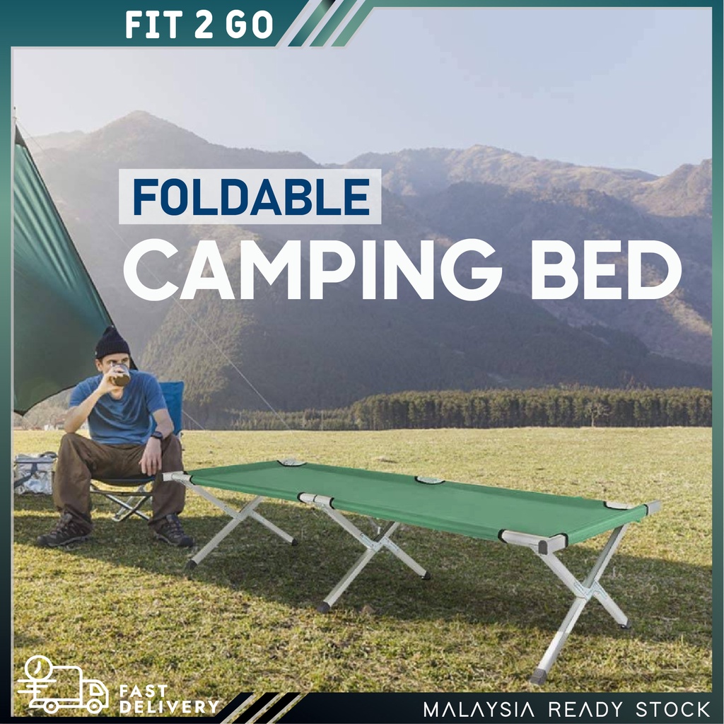 Camping Bed Cot Portable Folding Heavy Duty Foldable Travel Cot Bed Temporarily Sleeping Bed