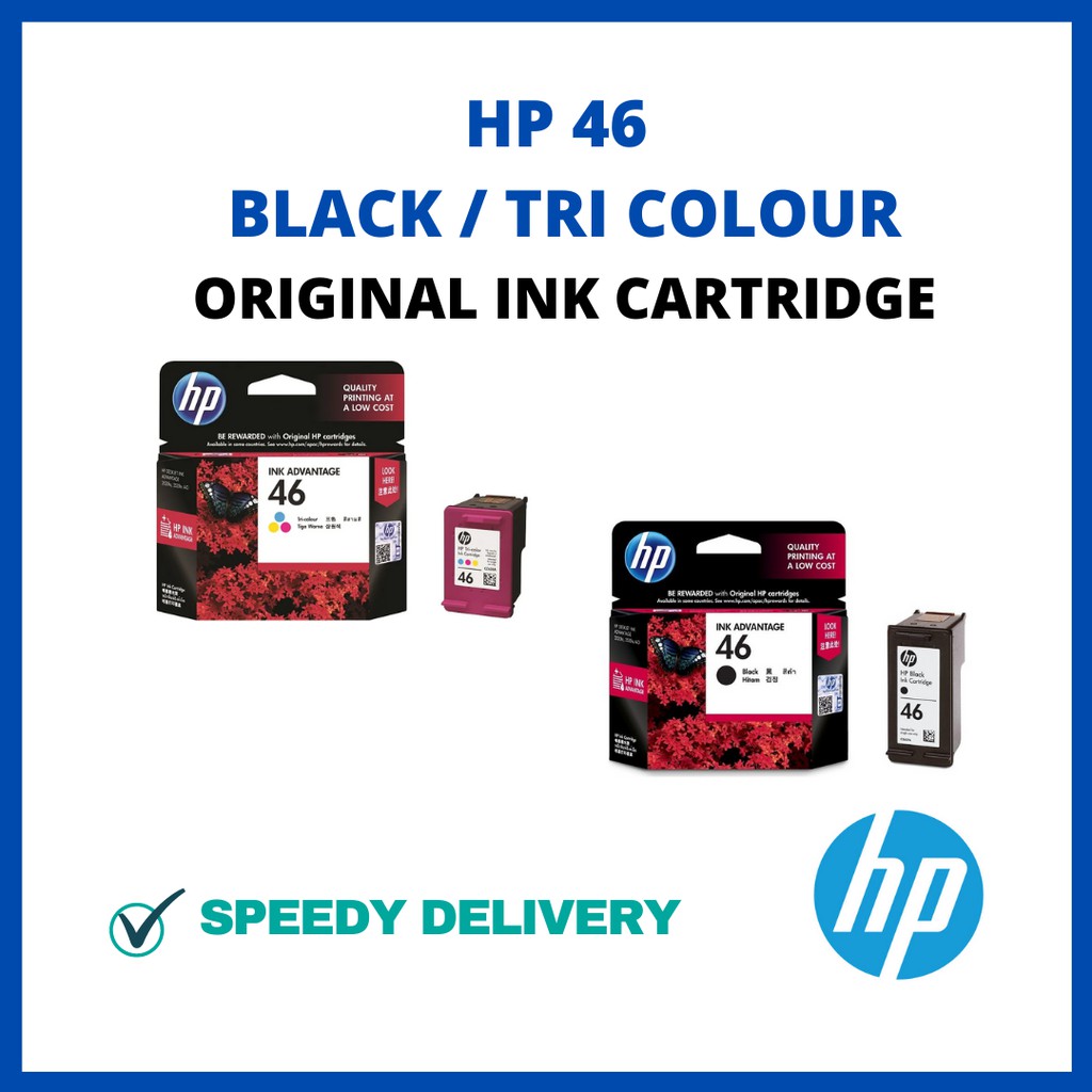 🔥READY STOCK🔥 HP46 BLACK/TRI COLOR INK ADVANTAGE CARTRIDGE HP46 INK ...