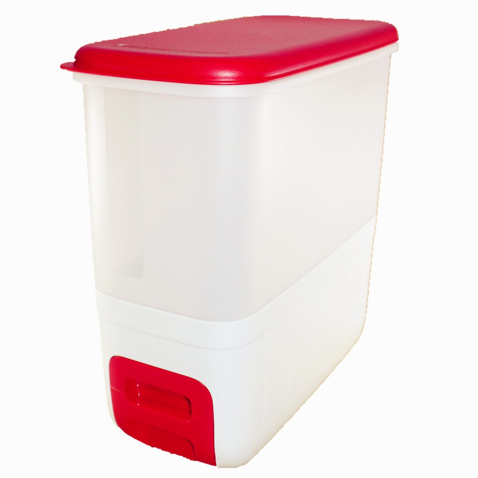 TUPPERWARE RED RISE DISPENSER RICE SMART 10KG BY NUMIT | Shopee Malaysia
