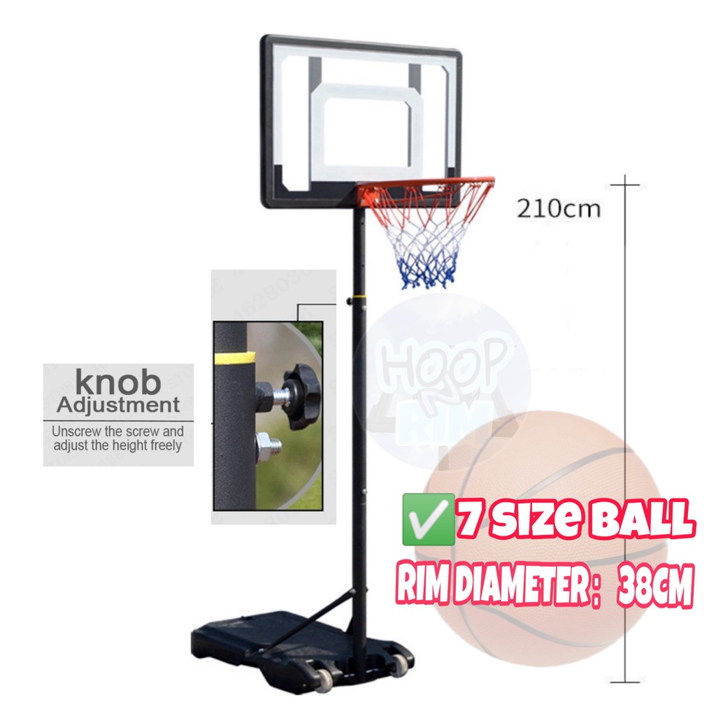 READY STOCK IN MALAYSIA Kids Play Basketball Adjustable Backboard Stand ...