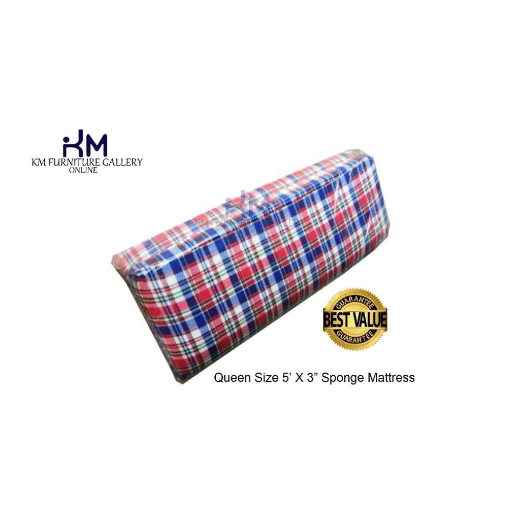 KM Furniture Gallery Queen Size (5'X3") Sponge Mattress/ 5'X3"Tilam