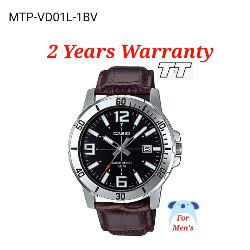 MTP VD01L 1BV 2YEARS WARRANTY Original Casio Men Watches Youth