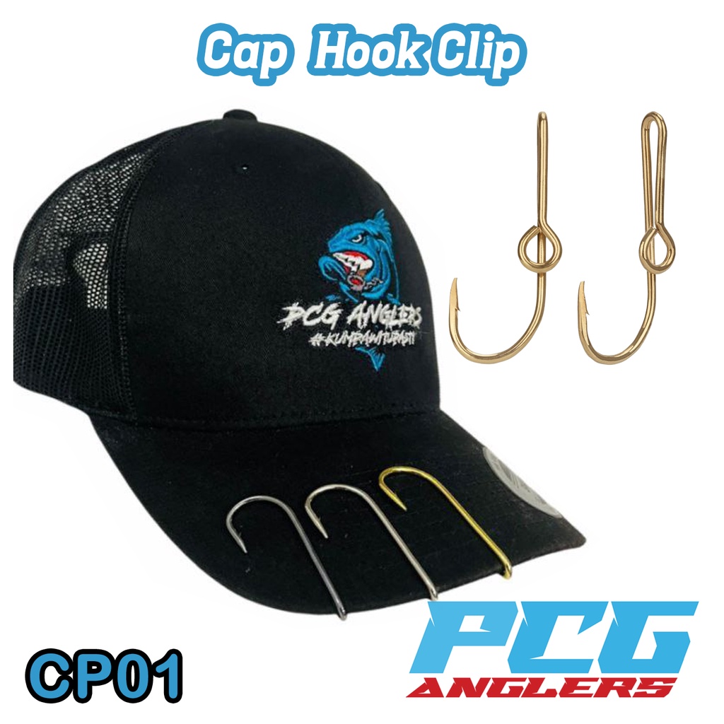 Cap Hook Clip Hat Hook Cap Pin Fishing Lure Topi Mata Kail