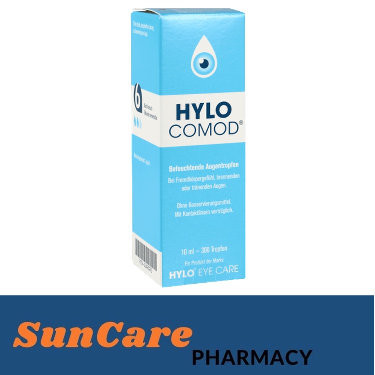 Hylo Comod Lubricating Eye Drops 10ml~300drops (Exp Date: 07/2024 ...