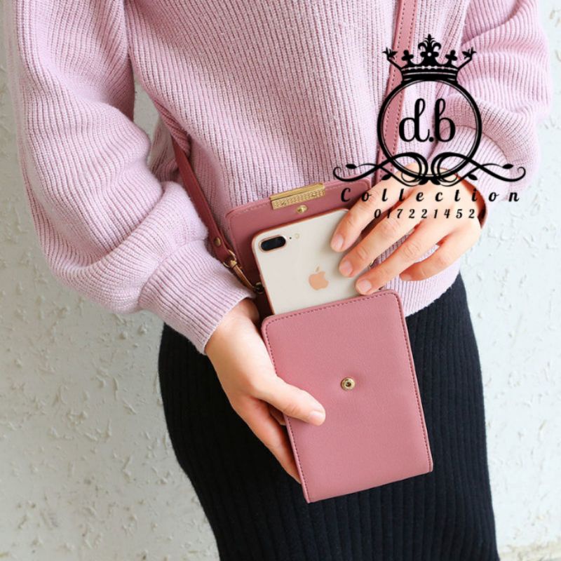 Ready Stock Mini Sling Bag Sling Wallet Mobile Phone Handphone Bag Card Holder Women s Long Clutch Shoulder Crossbody