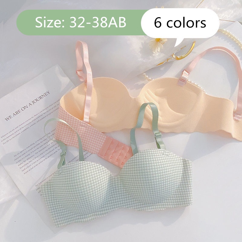 Student Youth Seamless Lingerie Comfort Soft Wireless Women Bra Small ...