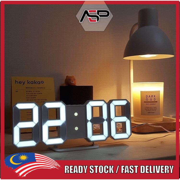 ASPBEST Digital Alarm Clocks 3D LED Wall Clocks Hanging Watch Table ...