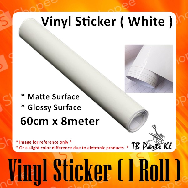 Vinyl Sticker / Balloon Sticker - WHITE ( 1 Roll ) | Shopee Malaysia