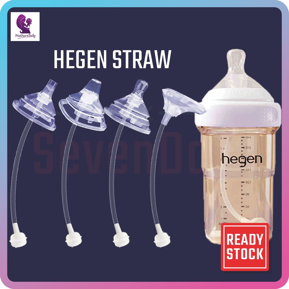 Baby Bottle Hegen Suction Straw 360 Gravity Ball Learning Duckbill ...