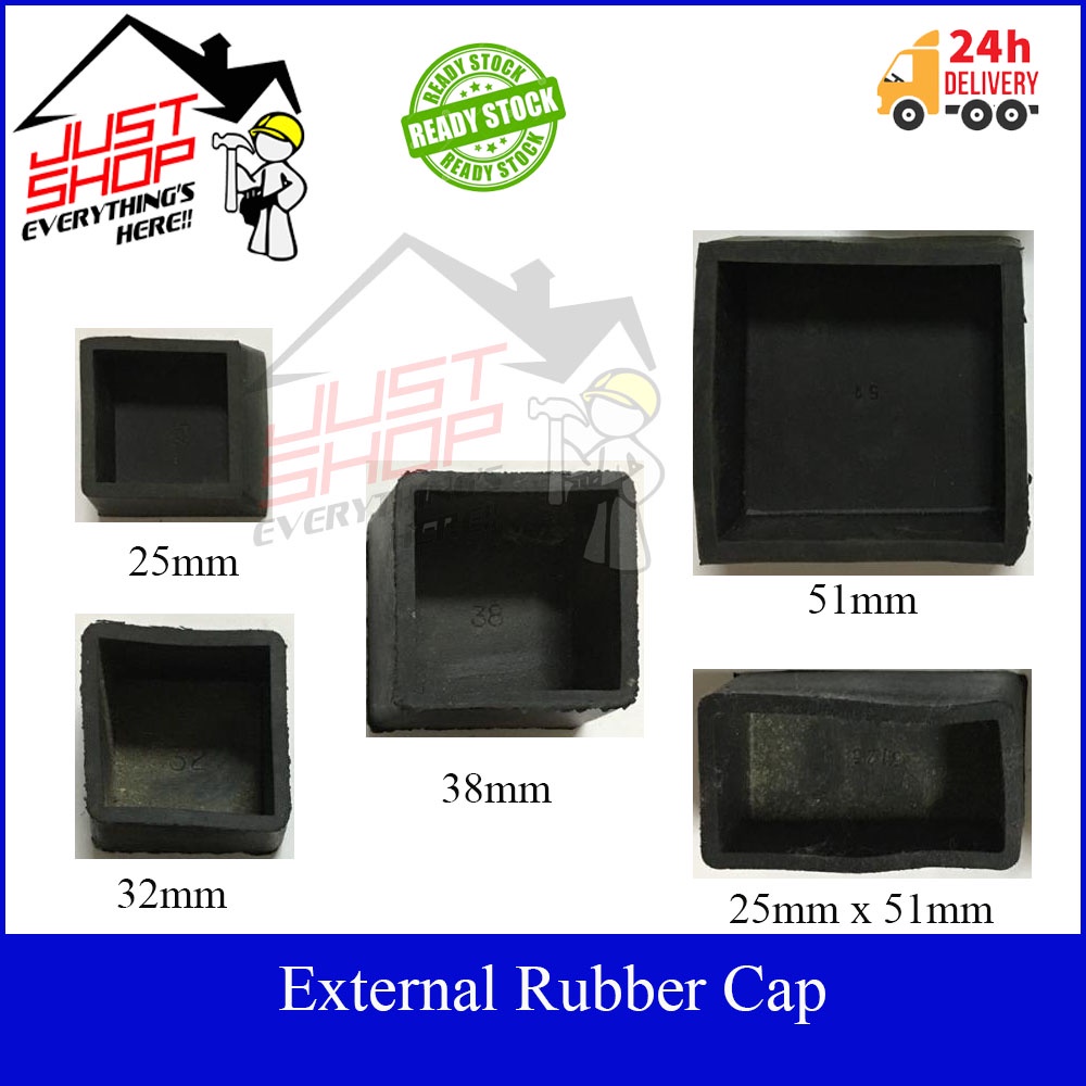 Square Rubber External Cap For Chair ( 25mm | 32mm | 38mm | 51mm ...