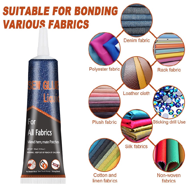 New 50ml Sew Glue Liquid Bonding Repair For Clothes Denim Fabric/Leather Shopee Malaysia