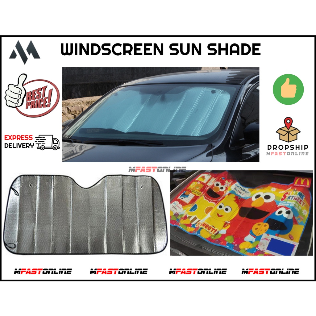 Rear Front Car Universal WINDSCREEN SUN SHADE Sunshade Film Sun Shades ...