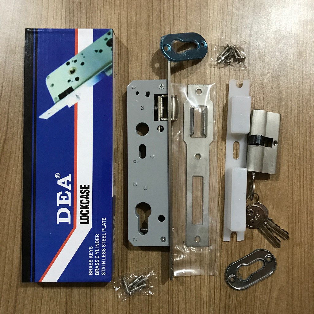 Mortise Lock Door Lock Set 30Mm Cylinder 65Mm Aluminum Door Mortise