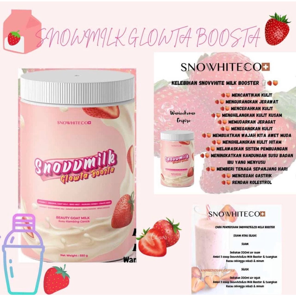 SNOVVHITE SNOWMILK ORIGINAL KULIT PUTIH CANTIK SEHAT DAN RENDAH ...