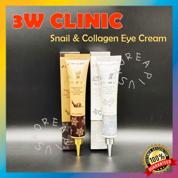 [3W CLINIC] Snail Eye Cream Anti-Wrinkle/ Collagen Eye Cream Whitening ...