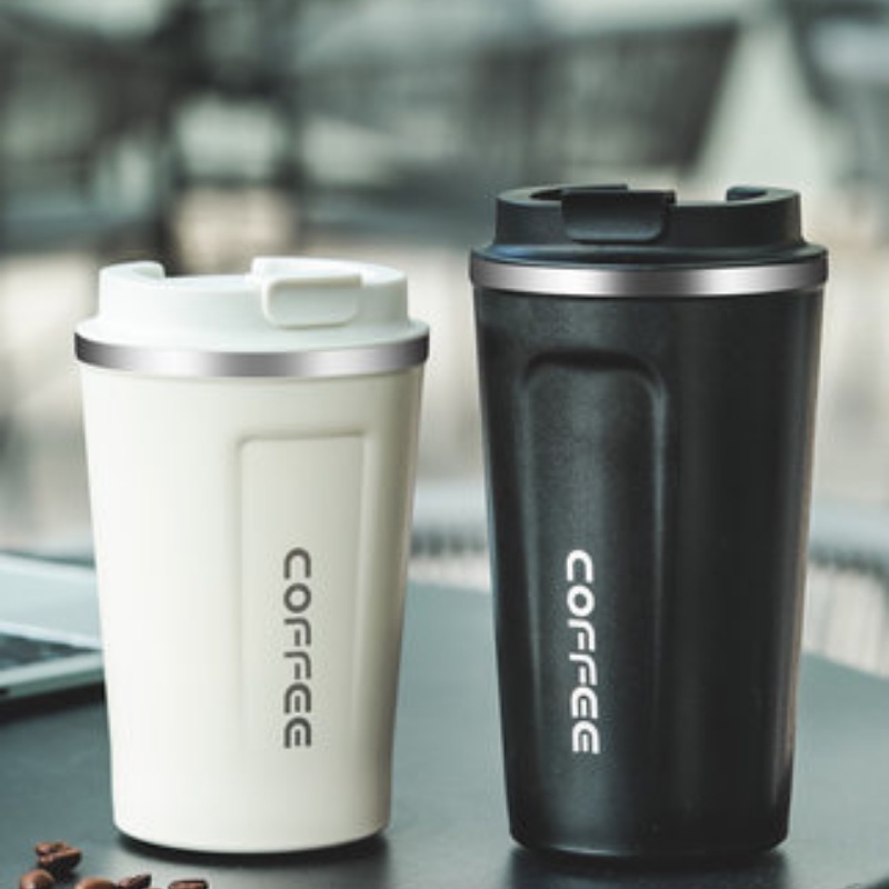 380ml/500ml Insulated Tumbler Coffee Travel Mug Vacuum Insulated Coffee  Thermos Cup Stainless Steel with Screw on Lid Leak Proof Keep Hot Cold