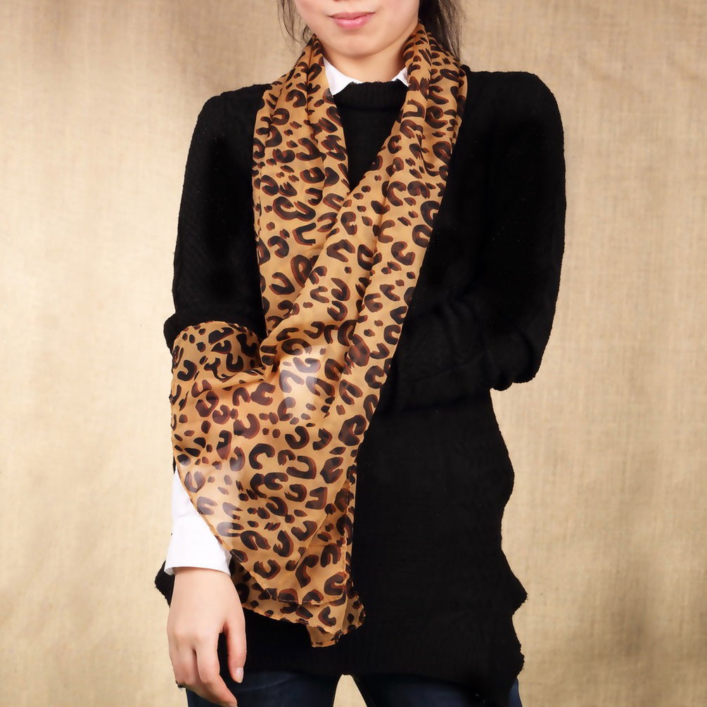 💘NL Women Long Warm Style Wrap Lady Shawl Leopard Scarf Scarves Stole ...