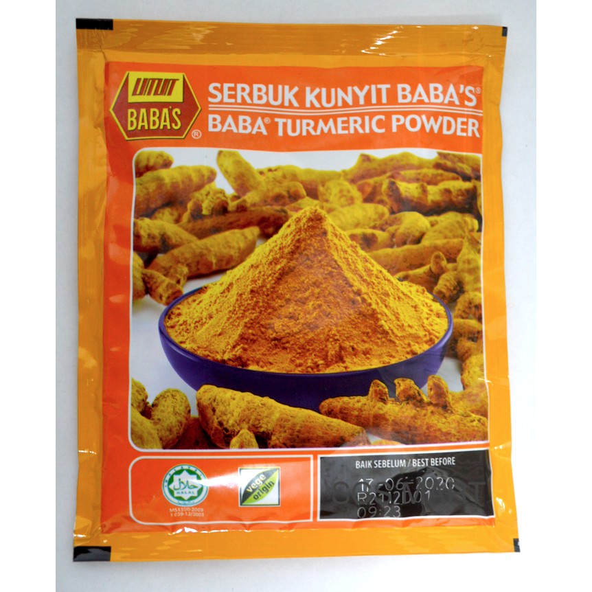 Baba Turmeric Powder 25g 黄姜粉 Serbuk Kunyit Babas Shopee Malaysia 3734