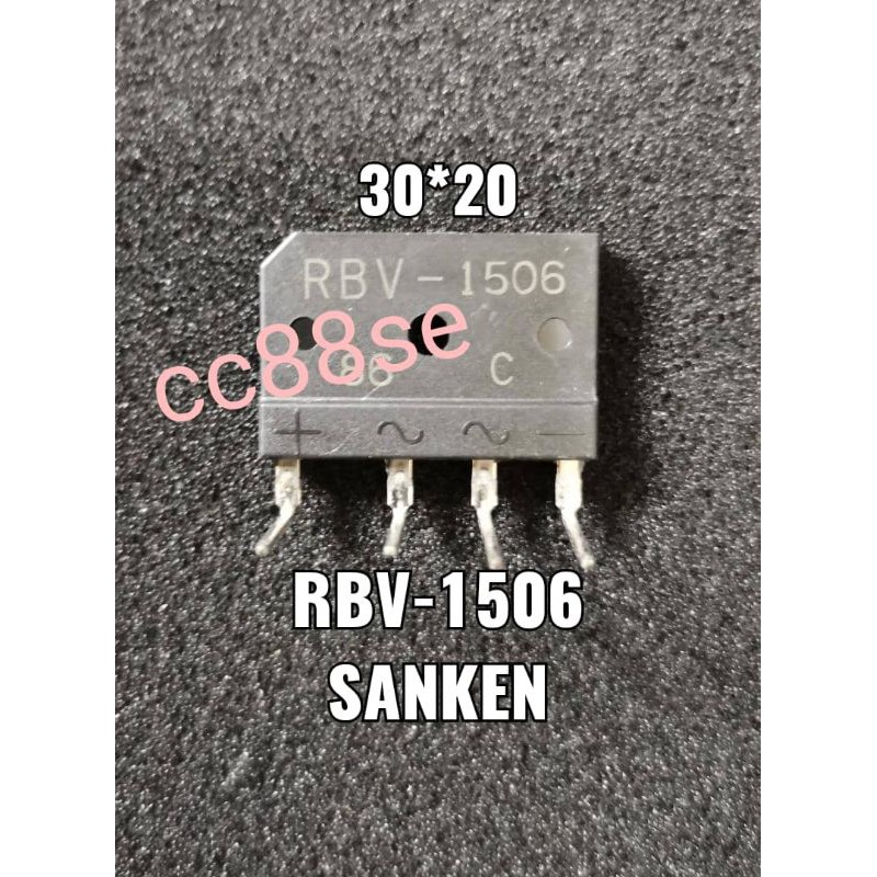 RBV-1506 RBV1506 1506 BRIDGE RECTIFIER BRIDGE DIODE SANKEN 30*20 ...