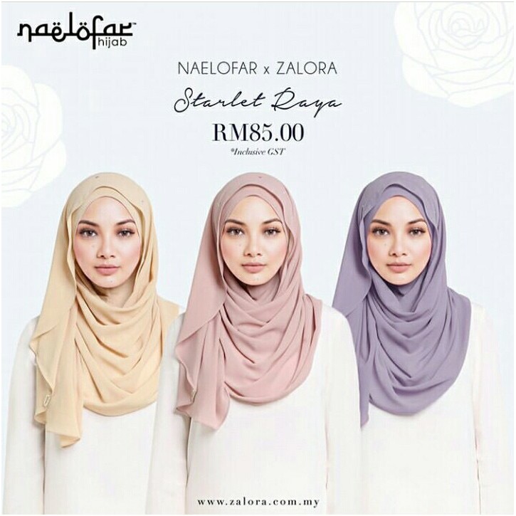 🔥 Naelofar Hijab : Starlet (Instant) | Shopee Malaysia