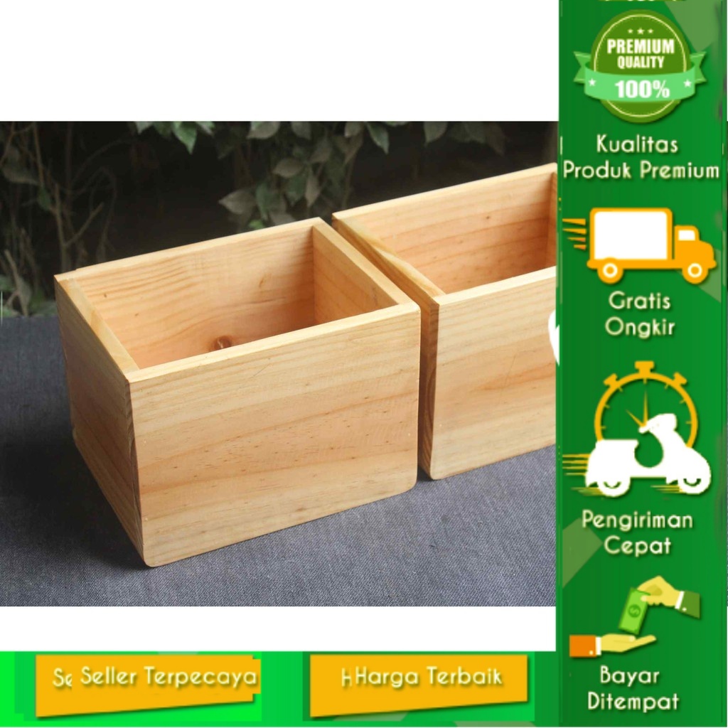 KAYU Wooden Storage box 10x10x10 cm Wooden box mult Storage box ...
