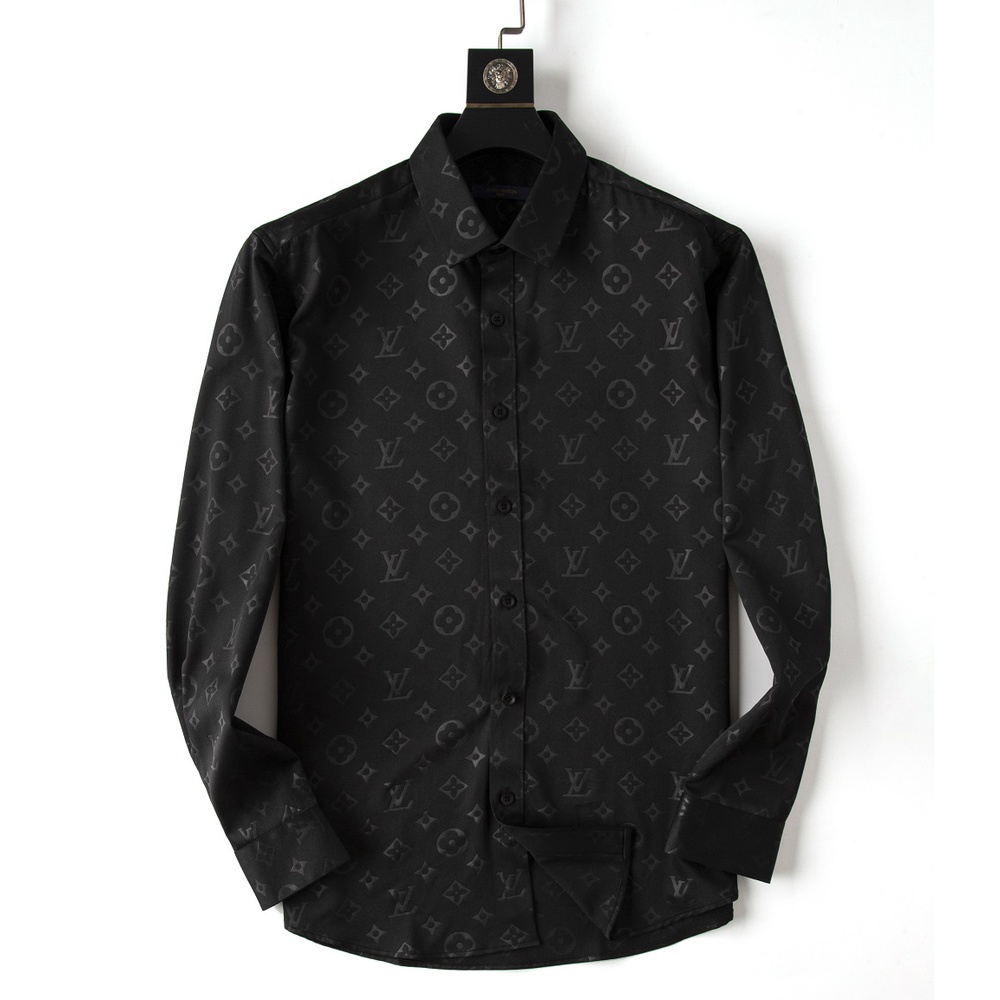 LOUIS VUITTON LV men's cotton long monogram shirt top S-XXXL | Shopee