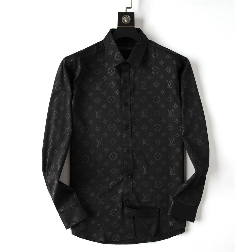 Monogram Long Sleeve Shirt Black