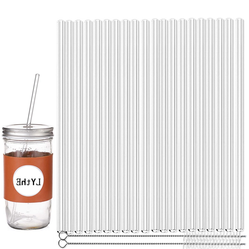 25cm Super Length Glass Straws Reusable Drinking Long Straws for For 30 ...