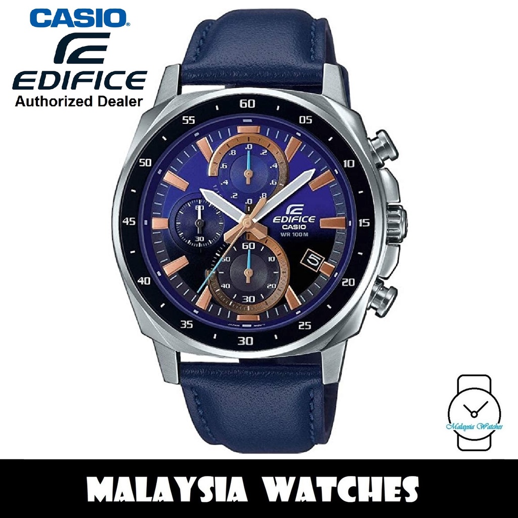 Casio edifice blue leather hotsell strap watch