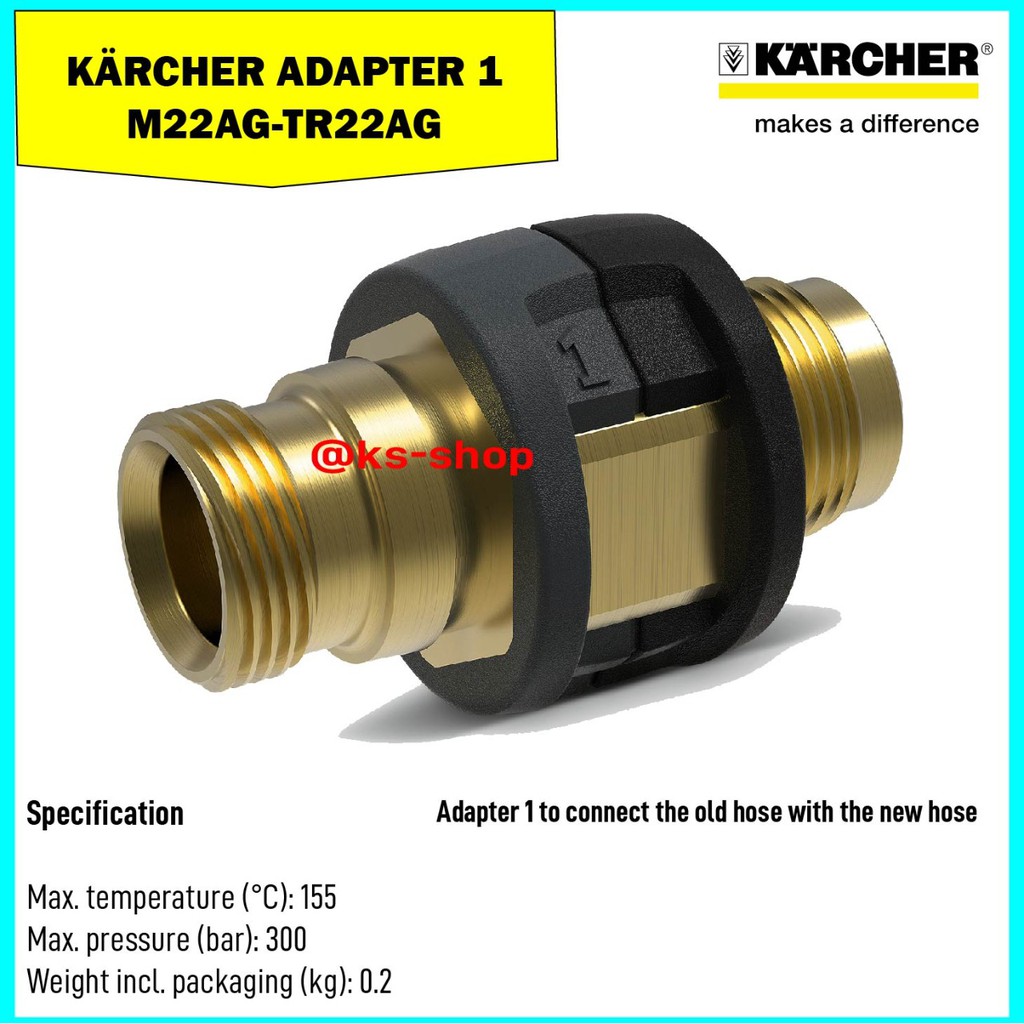 Karcher Adapter 1 To Connect The Old Hose With The New Hose | Shopee ...
