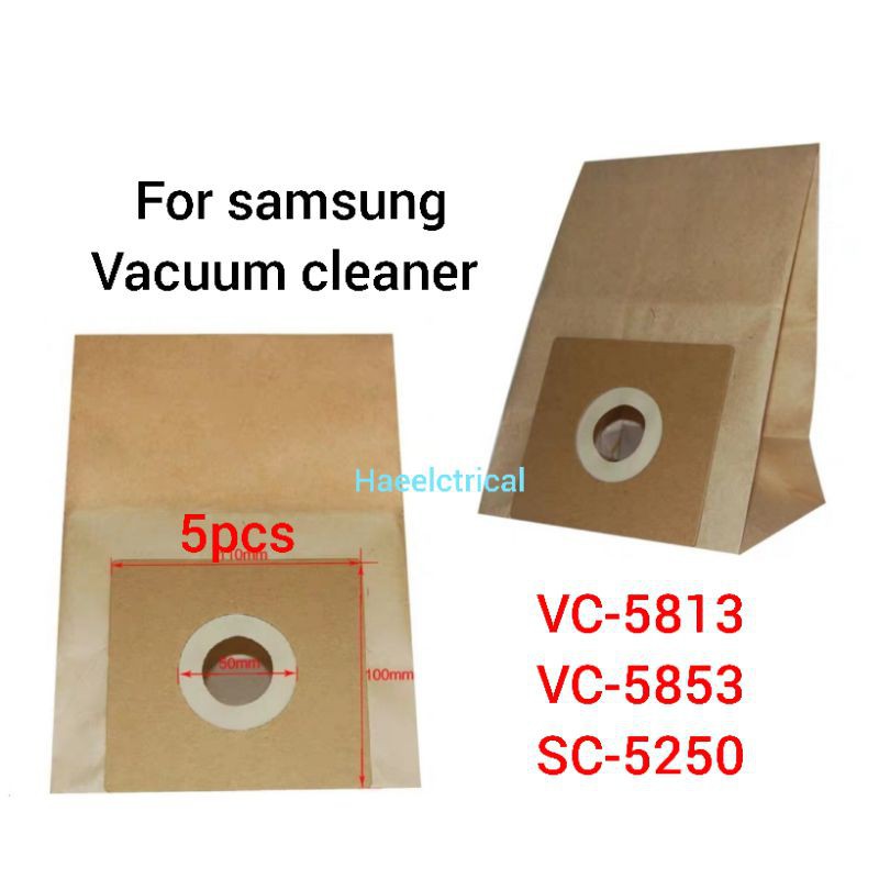 Samsung Vacuum Dust Bag (5pcs) VC5813 VC5853 VC7616 VC5916 SC5250 ...