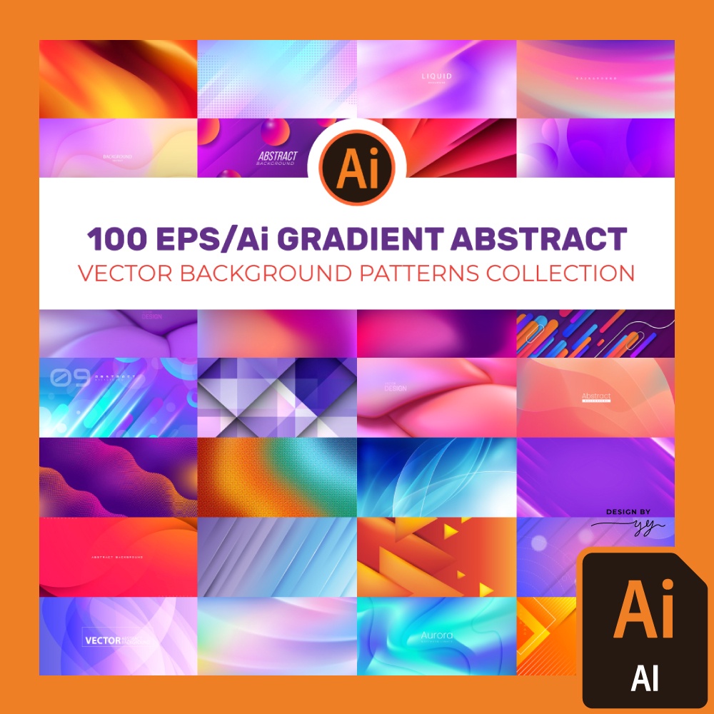 100 EPS/Ai Gradient Abstract Modern Background Design Template PREMIUM ...