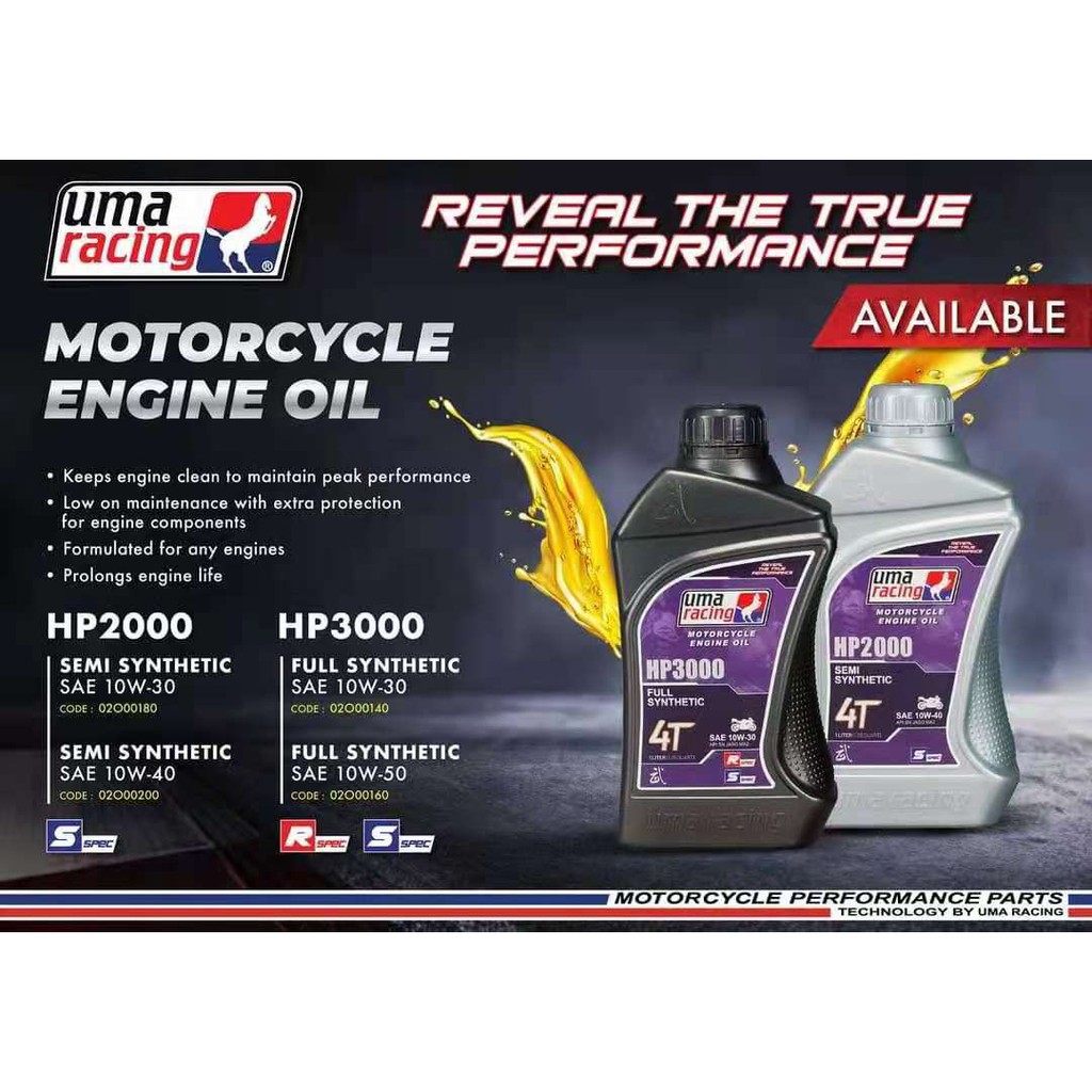 OFFER UMA RACING MOTORCYCLE ENGINE OIL SEMI SYNTHETIC | Shopee Malaysia