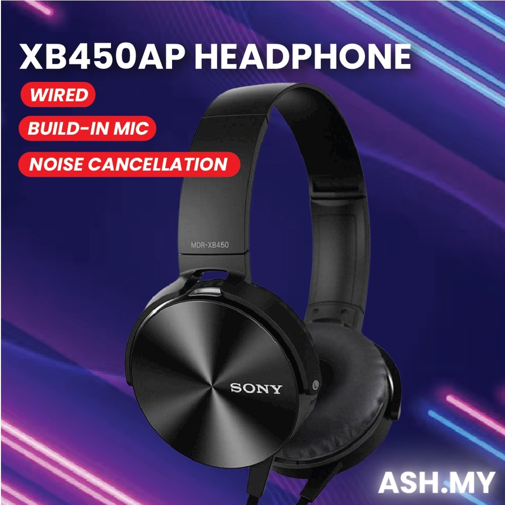 Sony MDR-XB450AP EXTRA BASS Stereo 20Hz-20,000Hz Overear Headphone ...