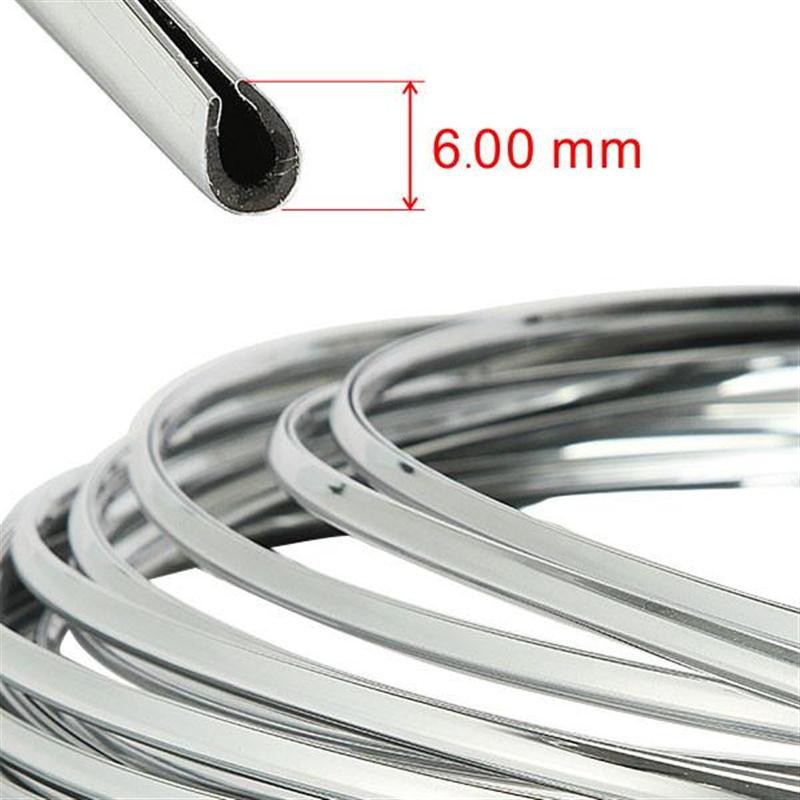4m Silver Chrome Car Door Edge Trim Molding Trim Strip Shopee Malaysia