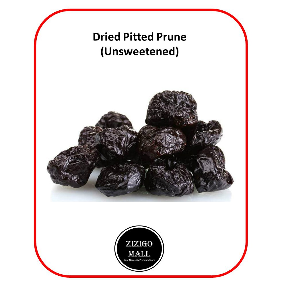 Imported Dried Pitted Prunes Unsweetened Premium Grade 100gm 250gm