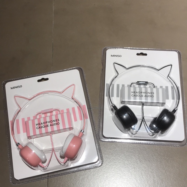 Cat ear headphones online shopee