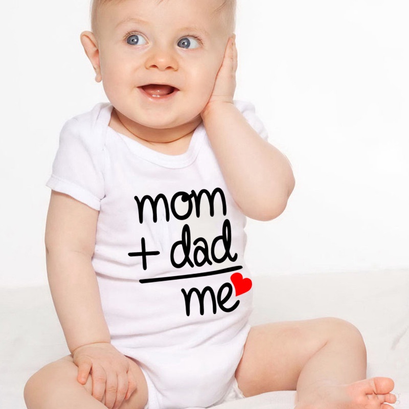 Mom+Dad=Me Newborn Clothes Infant Bodysuits Toddler Baby Jumpsuits ...