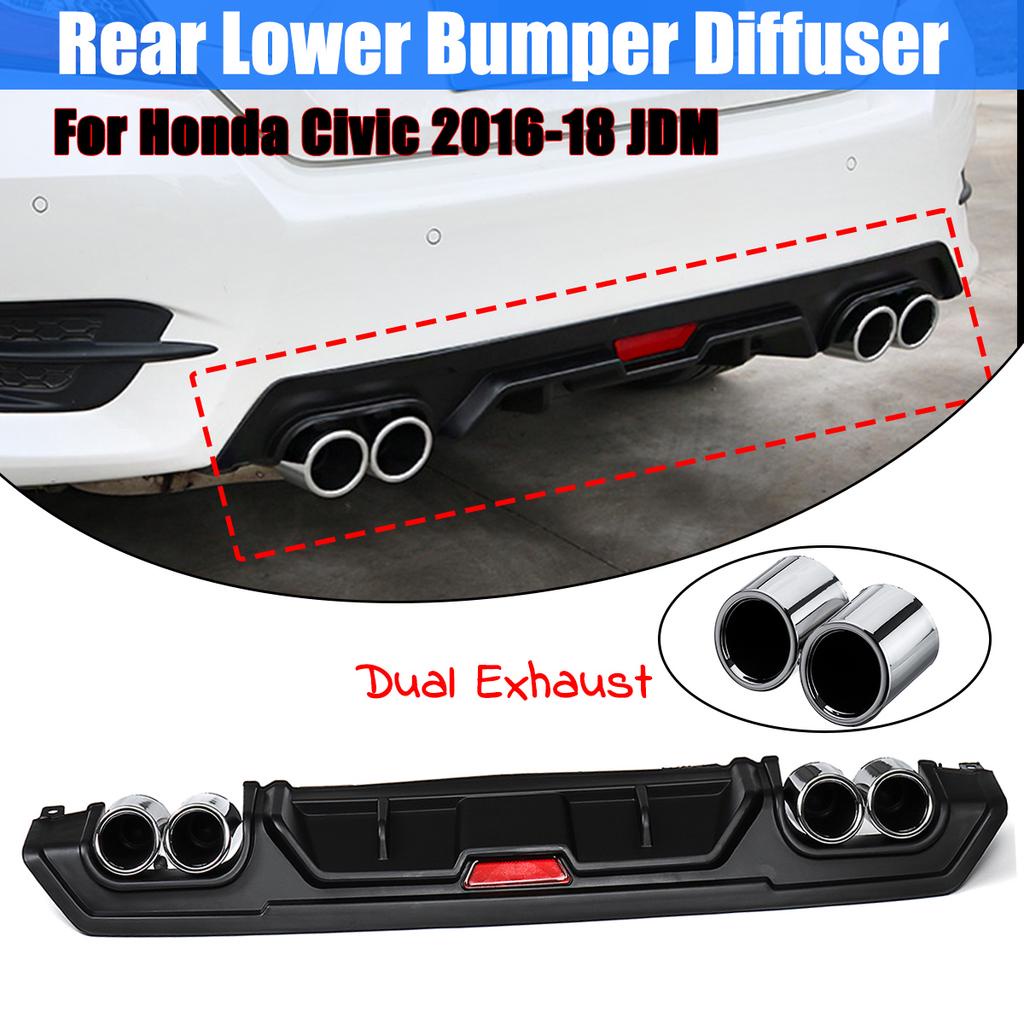 HONDA CIVIC FC REAR DIFFUSER 🔥ReadyStock🔥 WITH DAMMY EXHAUST | Shopee ...